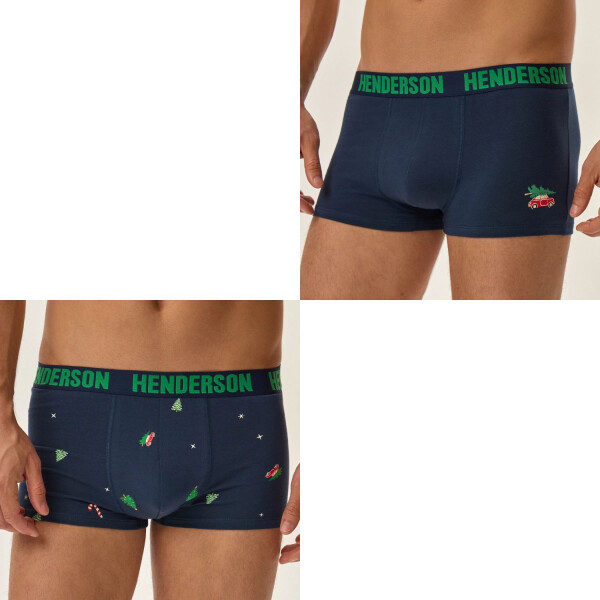 Pánske boxerky 2 Pack 41926 Jury - HENDERSON tmavě modrá 3XL