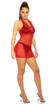 Sexy Gogo-Net-Minidress red Einheitsgroesse