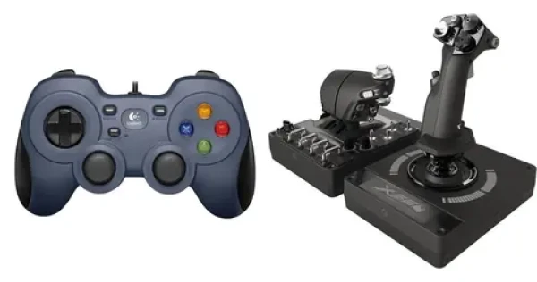 Logitech F310 + G X56 HOTAS / Herná sada / Gamepad USB + HOTAS joystick / PC