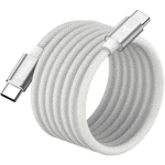 YENKEE YCU MAGNETIC 02 Kábel USB-C (M) - USB-C (M) 1.5m biela / 100W / 480Mb/s (8590669394494)