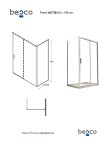 BESCO - Bočný panel ACTIS - FARBA rámu - Chróm / Leštený hliník (ALU), Rozmer A - 80, Rozmer C - 195, Smer zatvárania - Univerzálne Ľavé / Pravé, Výplň - Číre bezpečnostné sklo - 8 mm BCACT80PSCC