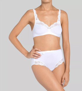 Sloggi Romance - Maxi nohavičky z bavlny Supima® s čipkovaným lemom Sloggi WHITE 46