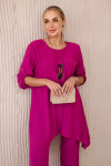 Súprava blúzka + nohavice s príveskom tmavo fialová UNI