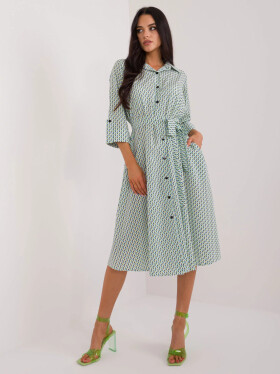 Dámske šaty LK SK 509673.13 bielo-zelené - FPrice L/XL