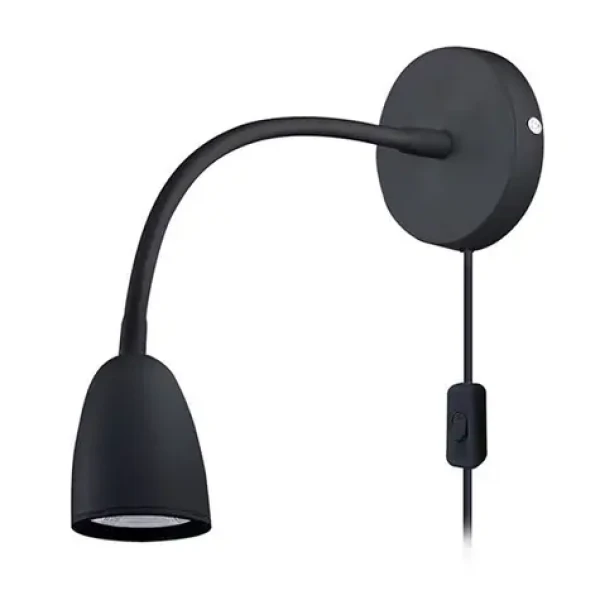 Solight WO54-B LED nástenná lampička čierna / stmievateľná / 4W / 280lm / 3000K (WO54-B)