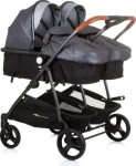 CHIPOLINO Kočík pre dvojčatá / rovnako staré deti - kombinovaný Duo SMART / deti s hmotnosťou do 15 kg (159579)
