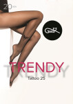 Pančuchy Gatta Trendy Tattoo wz.25 20 den 2-4 nero 2-S