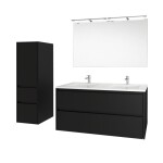 Mereo Opto, kúpeľňová skrinka s keramickým umývadlom 121 cm, dub Riviera CN923