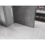 MEXEN/S - Velar L Sprchová zástena posuvná Walk-in 90 x 200, dekor 8 mm, nikel kartáčovaný 871-090-003-33-97