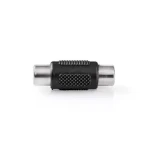 Nedis Mono audio adaptér RCA (F) - RCA (F) čierna / poniklované (CAGB24950BK)