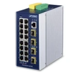 Planet IGS-6325-16T4S / Switch priemyselný L3 / 16x 1Gb RJ-45 / 4X 1G SFP / -40 až 75 ° C / IP30 (IGS-6325-16T4S)