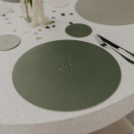 Eulenschnitt Obojstranné prestieranie Heart Green Ø 35 cm