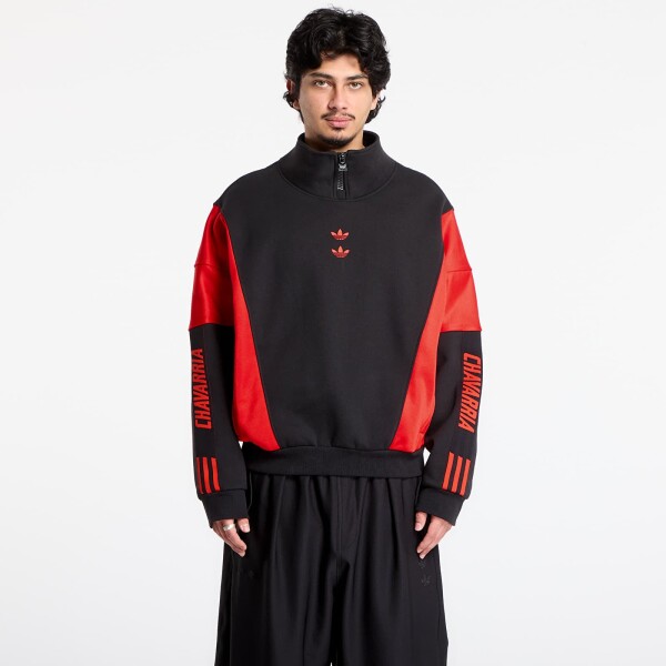 Mikina adidas Chavarria Watsonville Mockneck Jumper Black/ Red L
