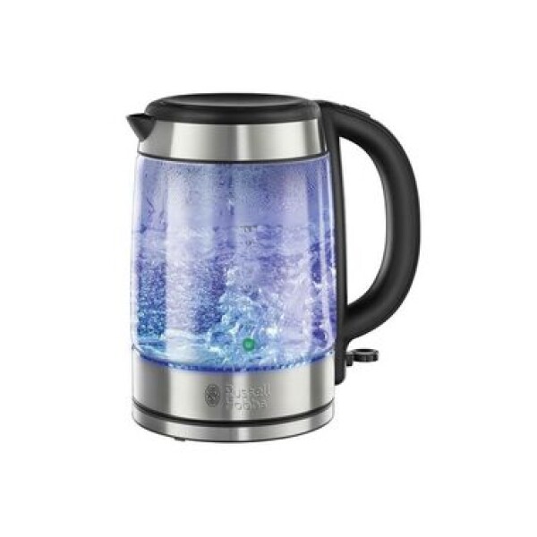 Russell Hobbs Glass 21600-57 strieborná / rýchlovarná kanvica / 2200W / 1.7L / priehľadná (21600-57)