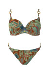 Dámske dvojdielne plavky Mykonos 2 S936MN2 Green Patterned - Self 36D