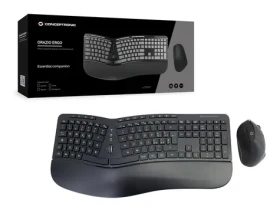 Conceptronic ERGO čierna / Bezdrôtový set klávesnice a myši / Ergonomický / IT layout / 2,4 GHz (ORAZIO02IT)