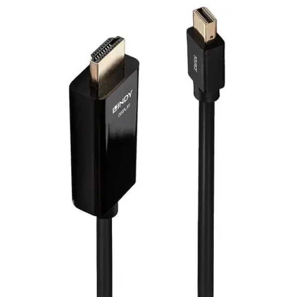 Lindy Mini-DisplayPort - HDMI čierna / Kábel / 4K 30Hz / 3 m / pasívne DP (36928)
