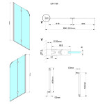 GELCO - LORO vaňová zástena skladacia 900, číre sklo GN1190