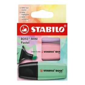 STABILO® BOSS MINI Pastel - 3 ks sada - lila, púdrovo ružová, mätovo zelená (07/3-2-03)