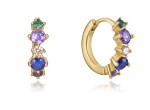 Viceroy Nádherné kruhové náušnice s farebnými zirkónmi Elegant 13097E100-39