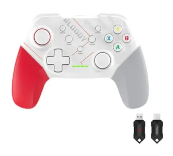 A4Tech Bloody GPW50 biela / Gamepad / PS3 / PC / Android / 2.4GHz / USB-C (GPW50-WH)