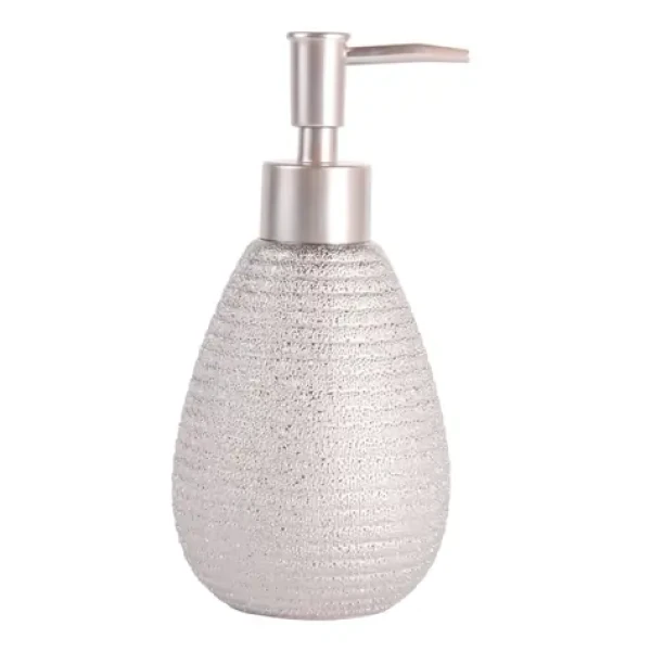 MSV OMAN dávkovač mydla strieborný / keramika / 280 ml (3700703999683)