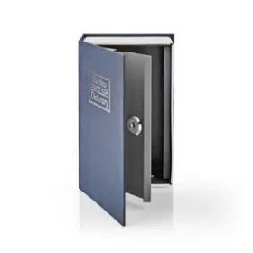 Nedis Trezor modro-strieborná / Book Safe / Zámok / Vnútorné / Malý / Vnútorný objem: 0.86 l / 2x kľúč (BOOKSEDS01BU)