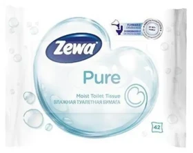 Tork Zewa Pure vlhčený toaletný papier / Vlhčený toaletný papier / Splachovateľný / 42 ks (6788-0)