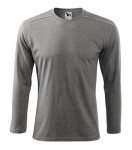 Tričko s dlhým rukávom unisex tmavo sivé 3XL