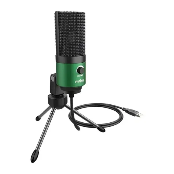 FIFINE K669BG zelená / stolný mikrofón / kondenzátorový / trojnožka / USB (K669BG)