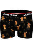 Pánske boxerky John Frank JFBD47-CH-GINGER L černá