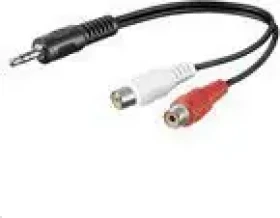 MicroConnect Audio adaptér jack 3.5mm (M) - 2x RCA (F) 0.2m čierna (AUDALHF02)