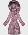 Ružový prešívaný prechodný kabát s kapucňou Goodlookin (Y3-9215-52) odstíny růžové XXL (44)