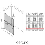 CERANO - Sprchová zástena Walk-in Onyx Top Round Ľ/P - 8 mm - okrúhla vzpera + polička/držiak na uteráky - čierna matná, bronzové sklo - 140x200 CER-690100