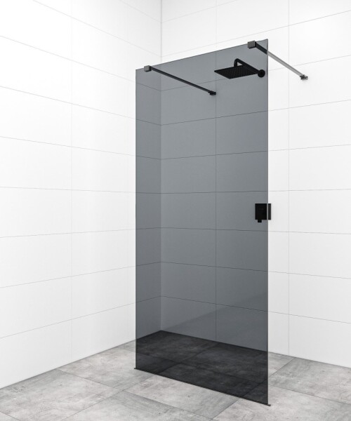 Sprchová zástena Walk-in 90 cm SAT vo farbe profilu čierna SATBWI90KSZAVC SATBWI90KSZAVC