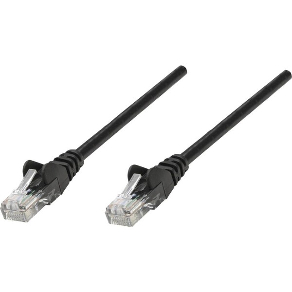 Intellinet 735858 RJ45 sieťové káble, prepojovacie káble CAT 6 S/FTP 15.00 m čierna pozlátené kontakty 1 ks; 735858