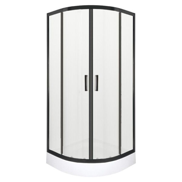 KERRA - Sprchovací kút s vaničkou Soho 90 (čierny) 5907548118790