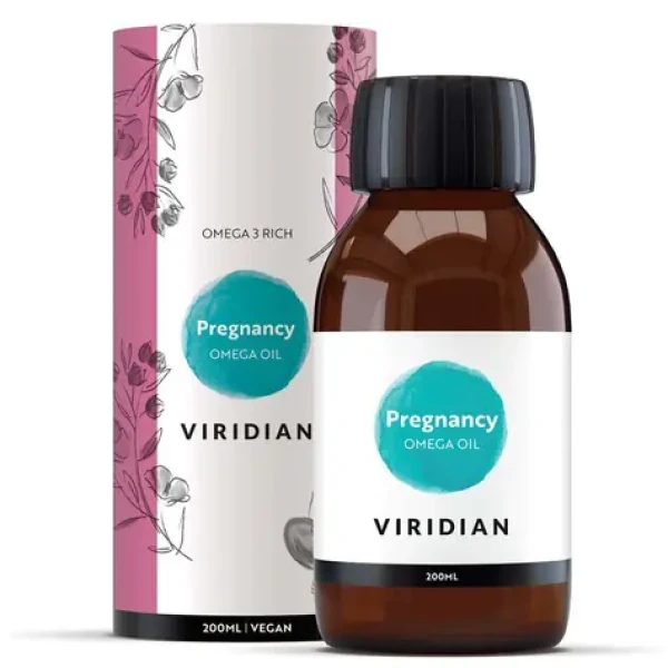 Viridian Pregnancy Omega Oil 200 ml (Zmes olejov pre tehotné poskytujúce Omega 3, 6 a 9) (11970)
