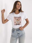 Tričko NM TS NG25285.74P white beige jedna velikost