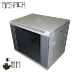 Opticord OCRACK OCC-06U-45SBK čierna / Rozvádzač nástenný / 19" / 6U / 450 mm / sklenené dvere (9350BK)