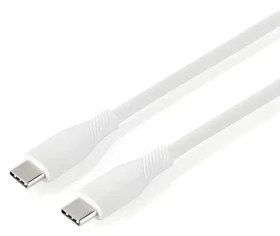 Nedis USB-C - USB-C biela / Kábel / USB 2.0 / 60 W / 480 Mbps / Silikónový / 1,5 m (CCGB60820WT15)