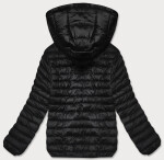 Čierna dámska prešívaná bunda kapucňou (B0128-1) odcienie czerni