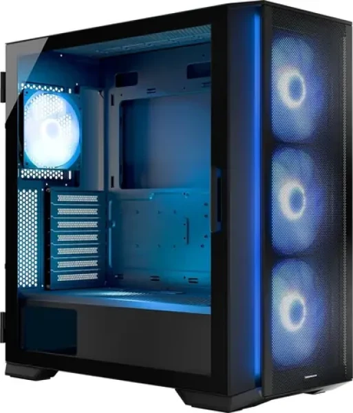 Modecom Horizon Flow ARGB čierna / Skriňa / E-ATX / tvrdené sklo / 4X 140mm / 1x USB-C / bez zdroja (AT-HORIZON-MG-ARGB-10-000000-0002)