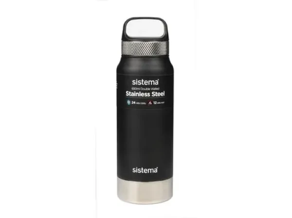 Sistema Hydrate Stainless Steel Nerezová termoska 650 ml čierna (8592001423305)