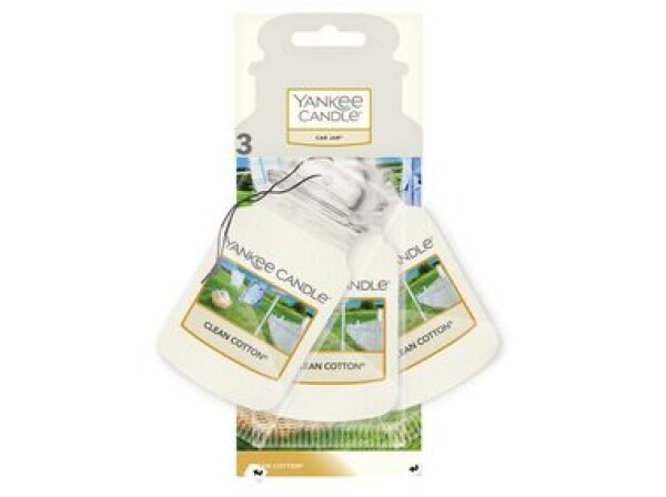 Yankee Candle Car Jar Clean Cotton 3 Ks Vôňa do auta na zavesenie (5038580069686)