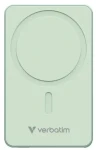 Verbatim Charge 'n' Go Essentials Magnetická bezdrôtová powerbanka 5000mAh zelená / USB-C / MagSafe / 15-20W (32226)
