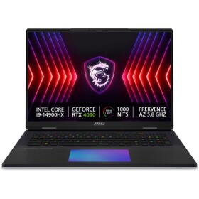 MSI Titan 18 HX A14VIG čierna / 18 UHD + / i9-14900HX 2.2GHz / 64GB RAM / 2TB SSD / Nvidia GeForce RTX 4090 16GB / W11P (9S7-182221-213)