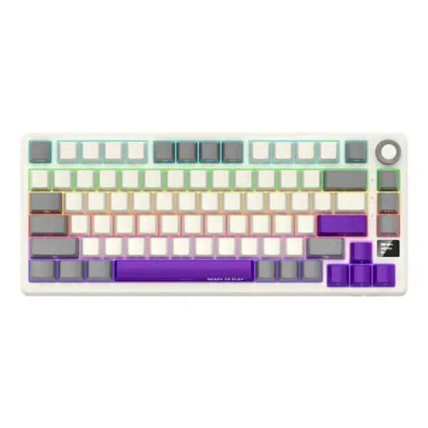 LORGAR KBP7075W (CZSK) béžová / bezdrôtová herná klávesnica 75% / CZSK / 2.4GHz / BT 5.0 / RGB (LRG-KBP7075W-RT-CS)