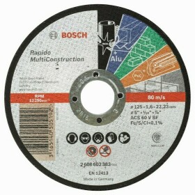 BOSCH 2608602383 / Viacúčelový rezací kotúč / Priemer 125 x 22.23 mm / Šírka rezu 1.6 mm (2608602383)