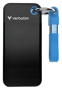 Verbatim Pocket SSD 512GB čierna/modrá / Externý SSD / USB-C 3.2 Gen 2 / R: 1000 MB/s / W: 1000 MB/s (32283)